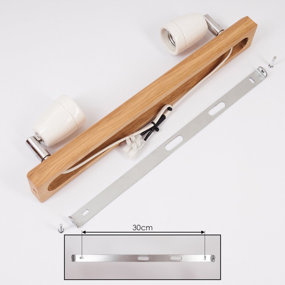Musland Plafondlamp Bruin, Chroom, 2-lichts