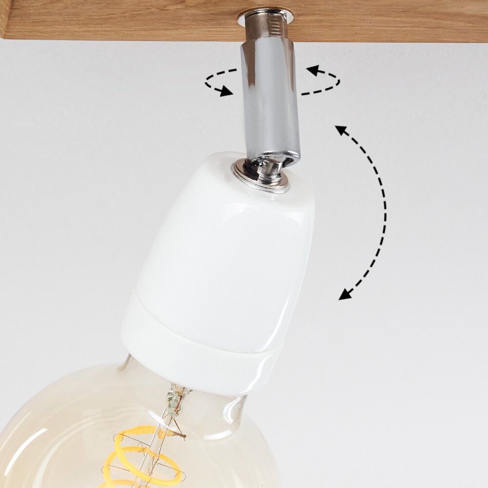 Musland Plafondlamp Bruin, Chroom, 2-lichts