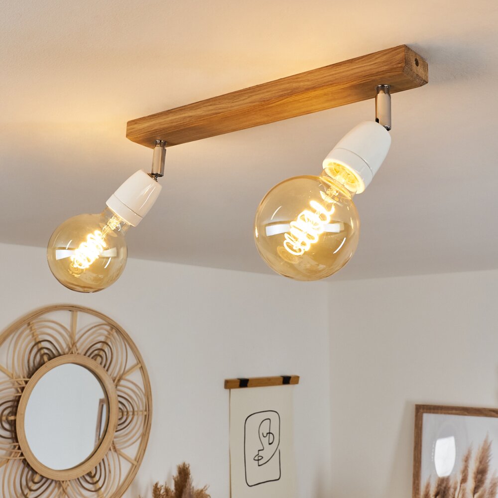 Musland Plafondlamp Bruin, Chroom, 2-lichts