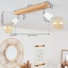 Musland Plafondlamp Bruin, Chroom, 2-lichts