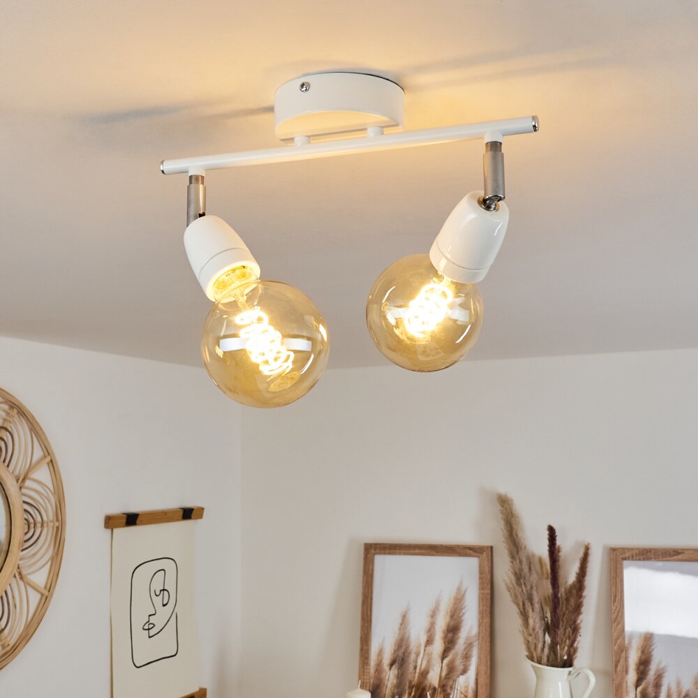 Musland Plafondlamp Chroom, Wit, 2-lichts main product photo