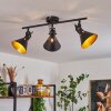 Upiano Plafondlamp Chroom, Zwart, 3-lichts