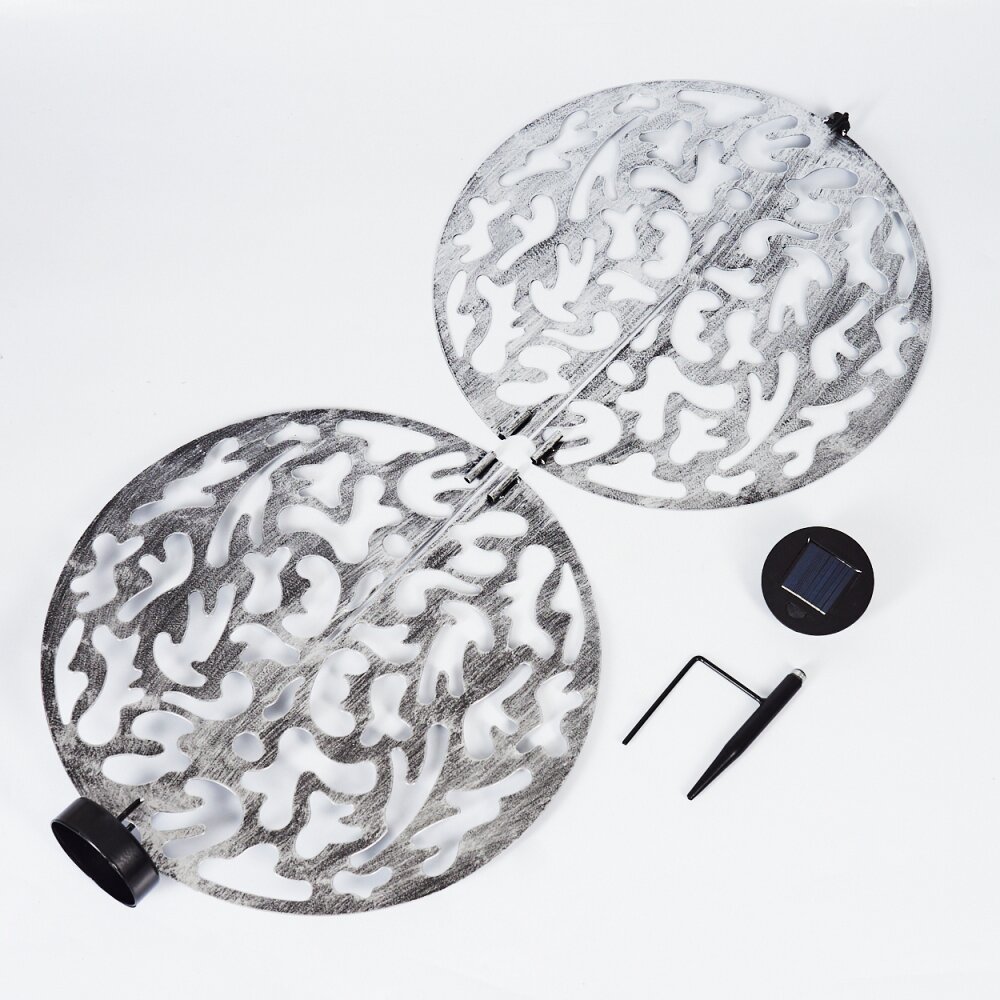 Mesan Solarlamp LED Zwart, Zilver, 1-licht