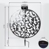Mesan Solarlamp LED Zwart, Zilver, 1-licht