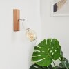 Musland Muurlamp Bruin, Chroom, 1-licht