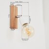 Musland Muurlamp Bruin, Chroom, 1-licht