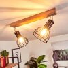 Sognefest Plafondlamp Bruin, Chroom, 2-lichts