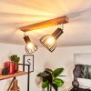 Sognefest Plafondlamp Bruin, Chroom, 2-lichts