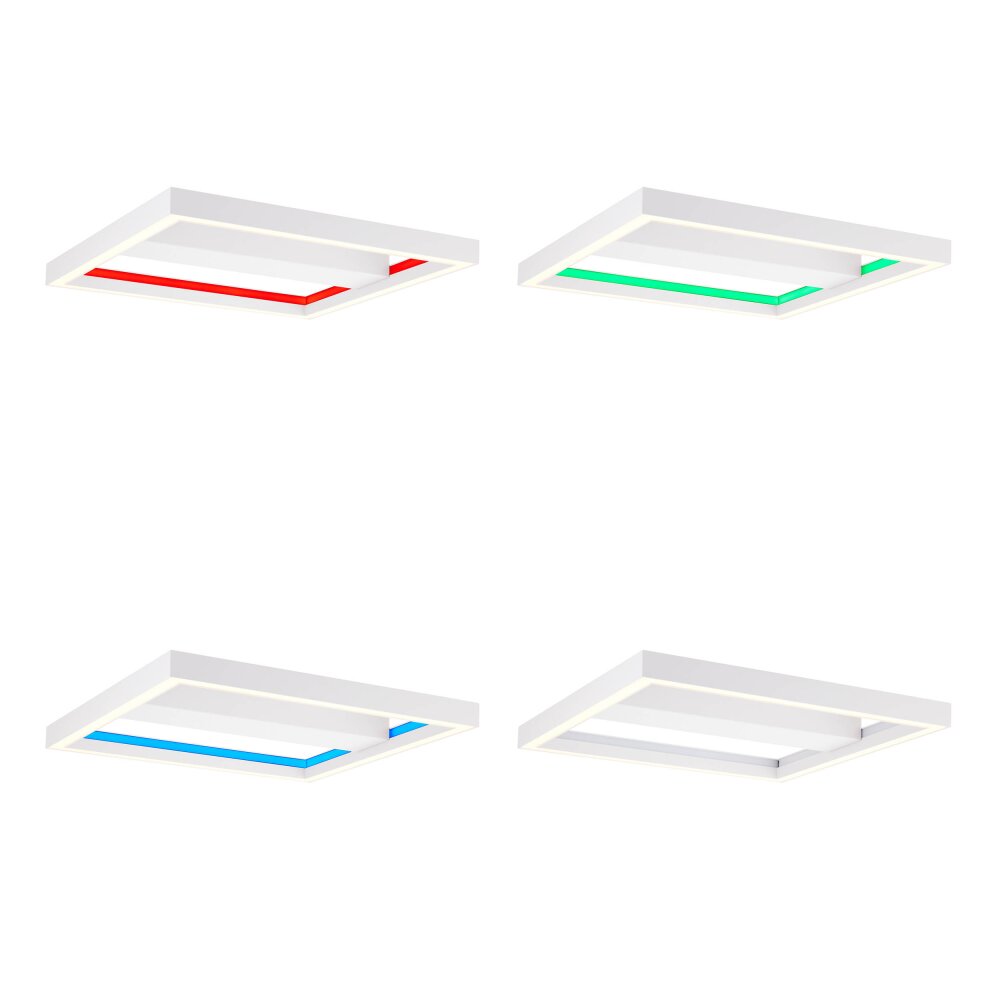 Brilliant Icarus Plafondlamp LED Wit, 1-licht, Afstandsbediening, Kleurwisselaar