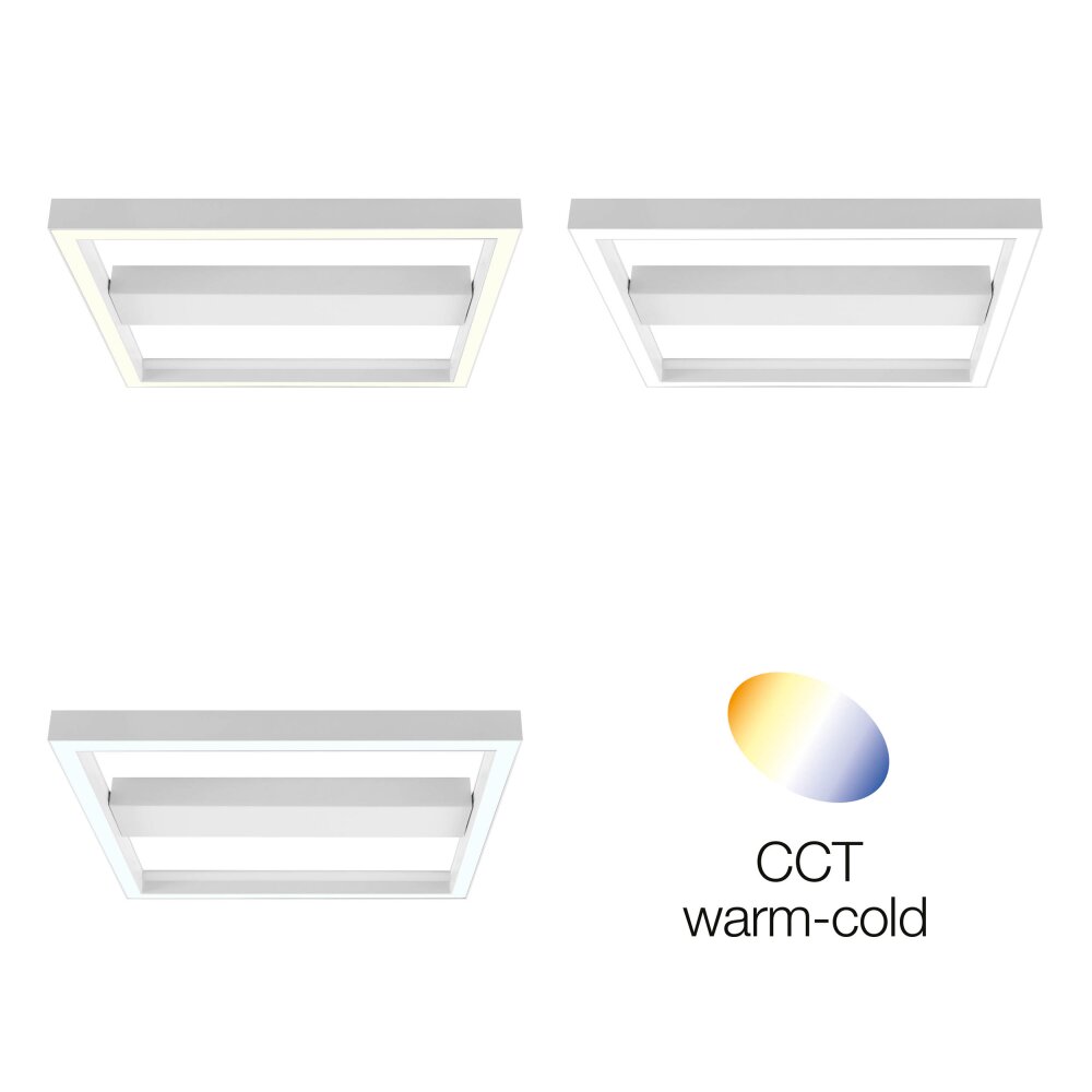 Brilliant Icarus Plafondlamp LED Wit, 1-licht, Afstandsbediening, Kleurwisselaar