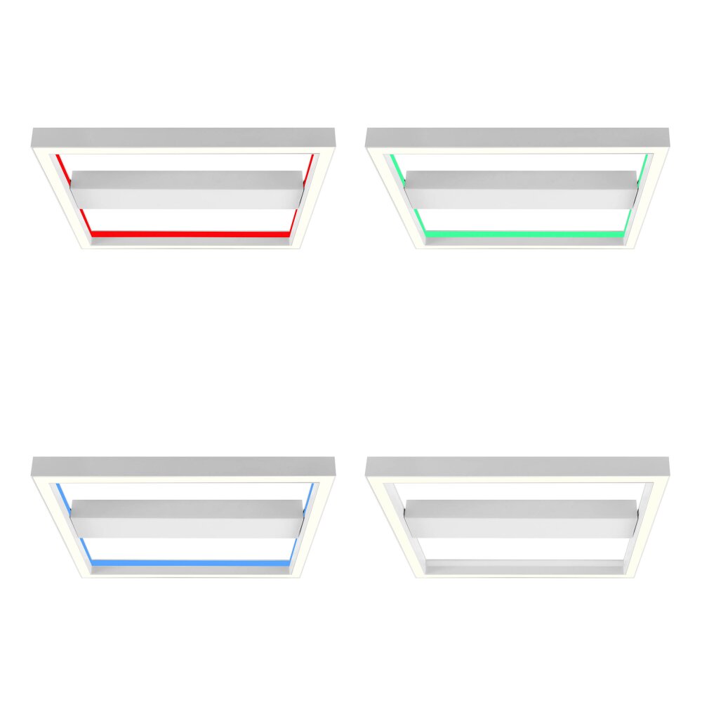 Brilliant Icarus Plafondlamp LED Wit, 1-licht, Afstandsbediening, Kleurwisselaar