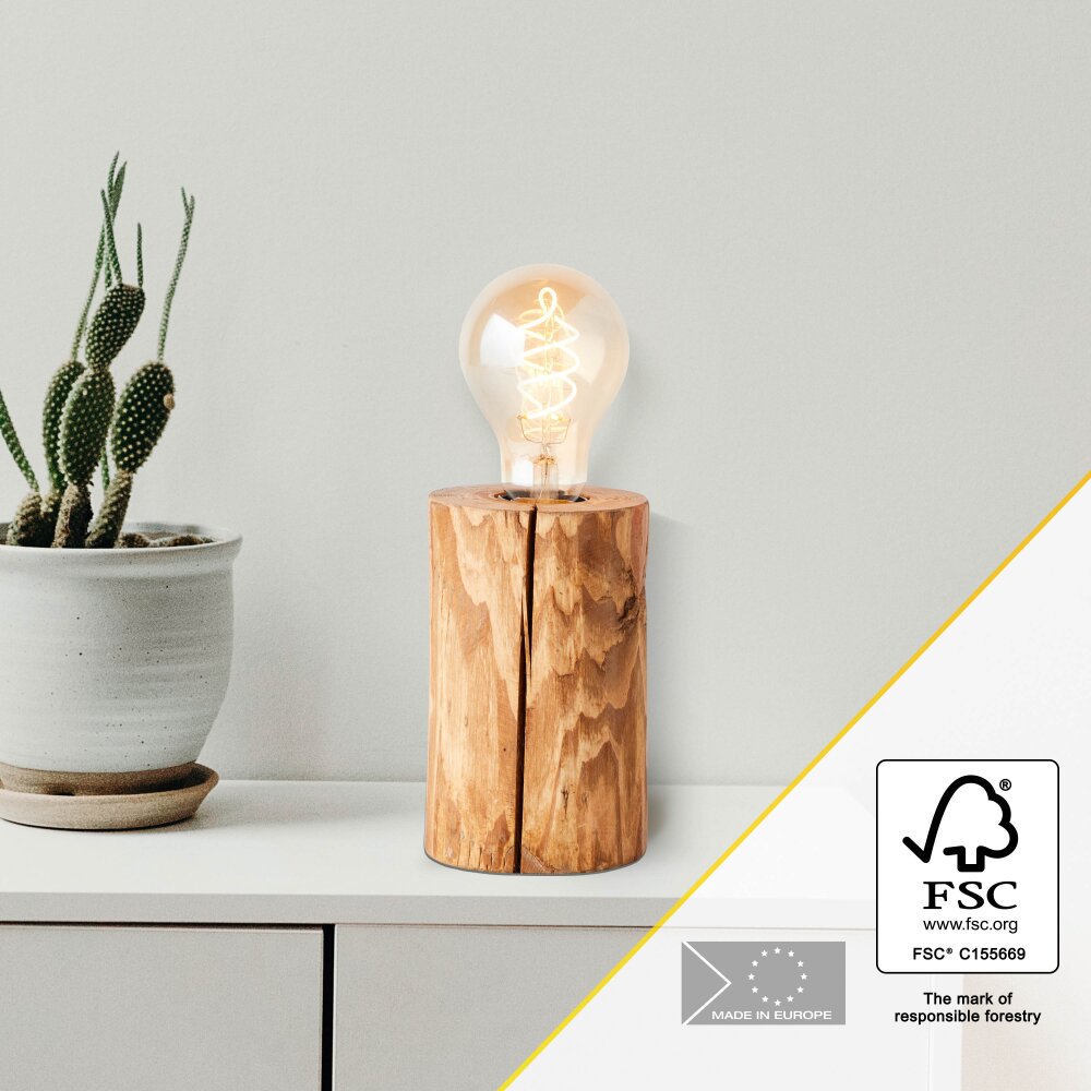 Brilliant Trabo Tafellamp Hout licht, 1-licht main product photo