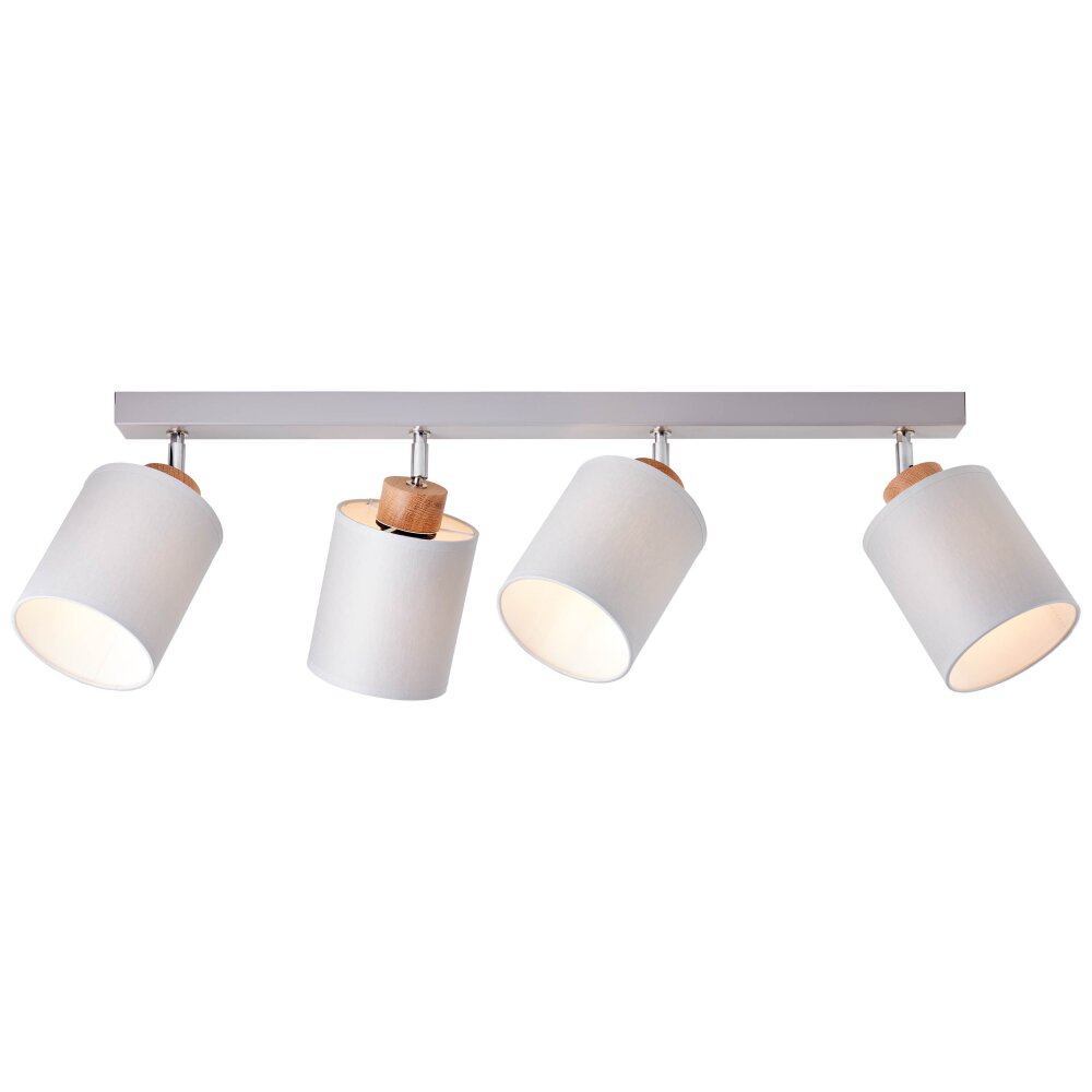 Brilliant Vonnie Plafondlamp Grijs, Hout licht, 4-lichts main product photo