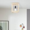 Brilliant Nerea Plafondlamp Hout licht, Zwart, 1-licht