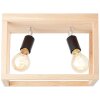 Brilliant Nerea Plafondlamp Hout licht, Zwart, 2-lichts
