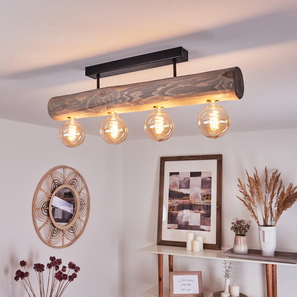Canedo Plafondlamp Zwart, 4-lichts main product photo