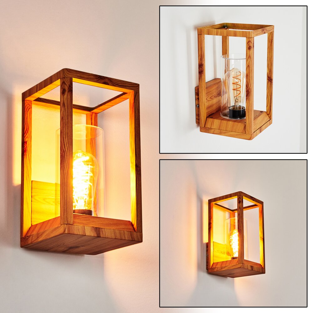 Leset Buiten muurverlichting Bruin, houtlook, 1-licht main product photo
