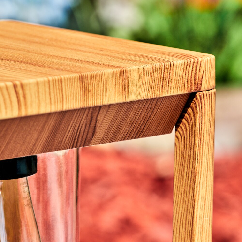 Leset Sokkellamp Bruin, houtlook, 1-licht
