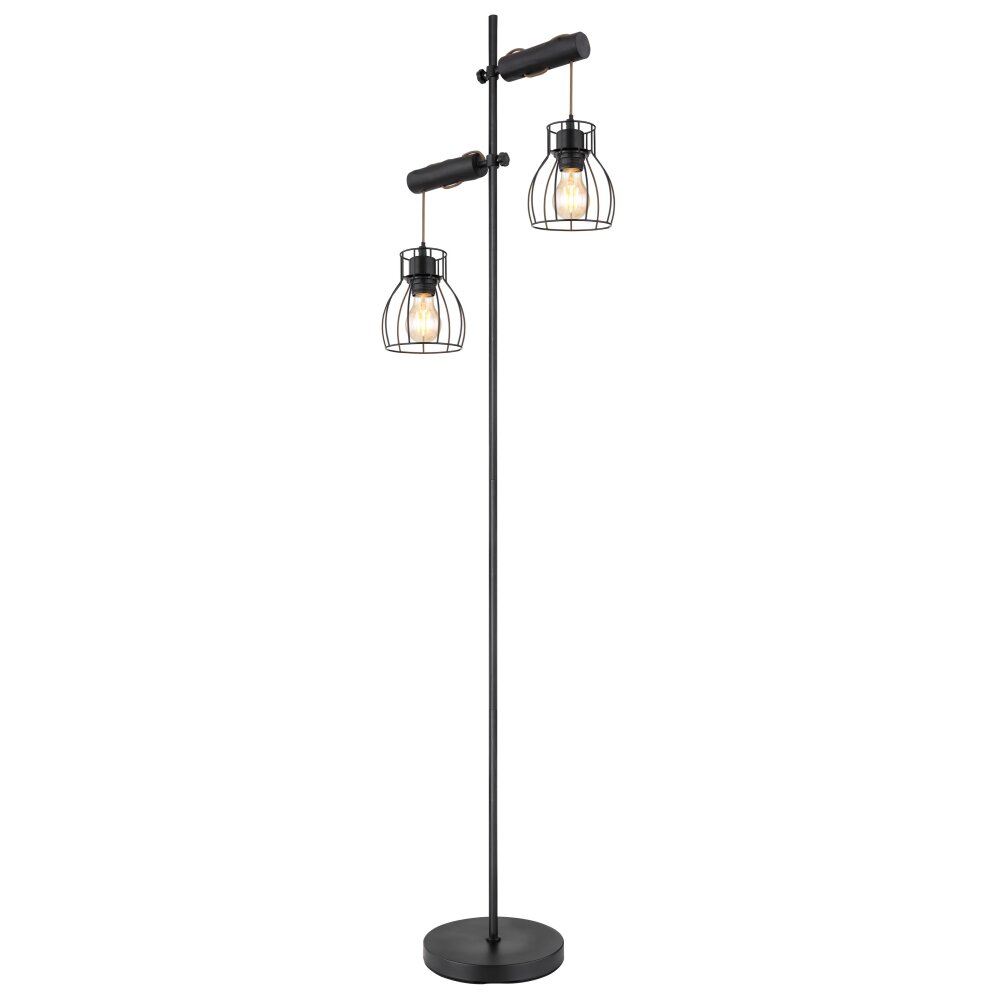 Globo MINA Staande lamp Zwart, 2-lichts main product photo