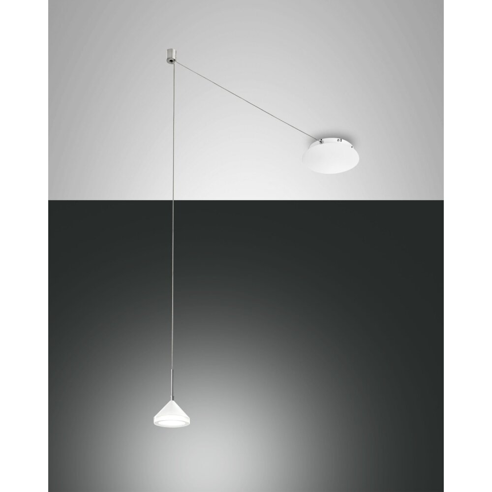 Fabas Luce Isabella Hanglamp LED Chroom, Wit, 1-licht main product photo