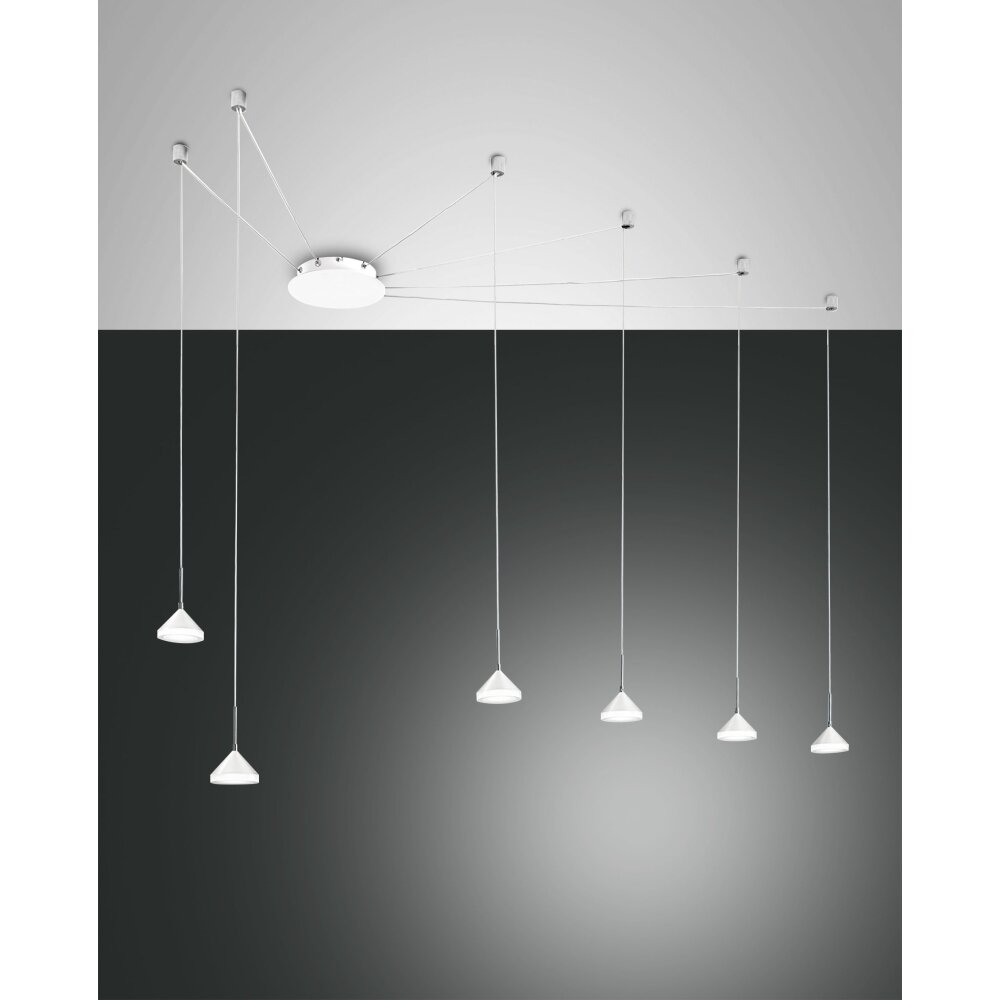 Fabas Luce Isabella Hanglamp LED Chroom, Wit, 1-licht main product photo