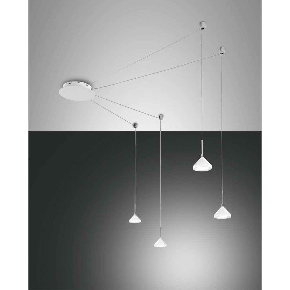 Fabas Luce Isabella Hanglamp LED Chroom, Wit, 1-licht main product photo