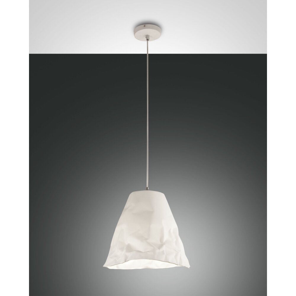 Fabas Luce Crumple Hanglamp Wit, 1-licht main product photo