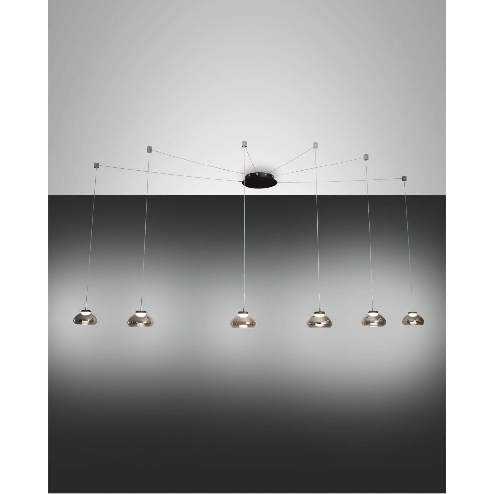 Fabas Luce Arabella Hanglamp LED Zwart, 6-lichts main product photo