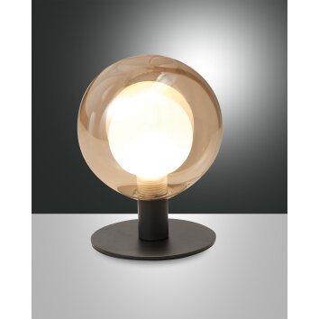 Fabas Luce Teramo Tafellamp LED Zwart, 1-licht Fabas Luce Teramo Tafellamp LED Zwart, 1-licht