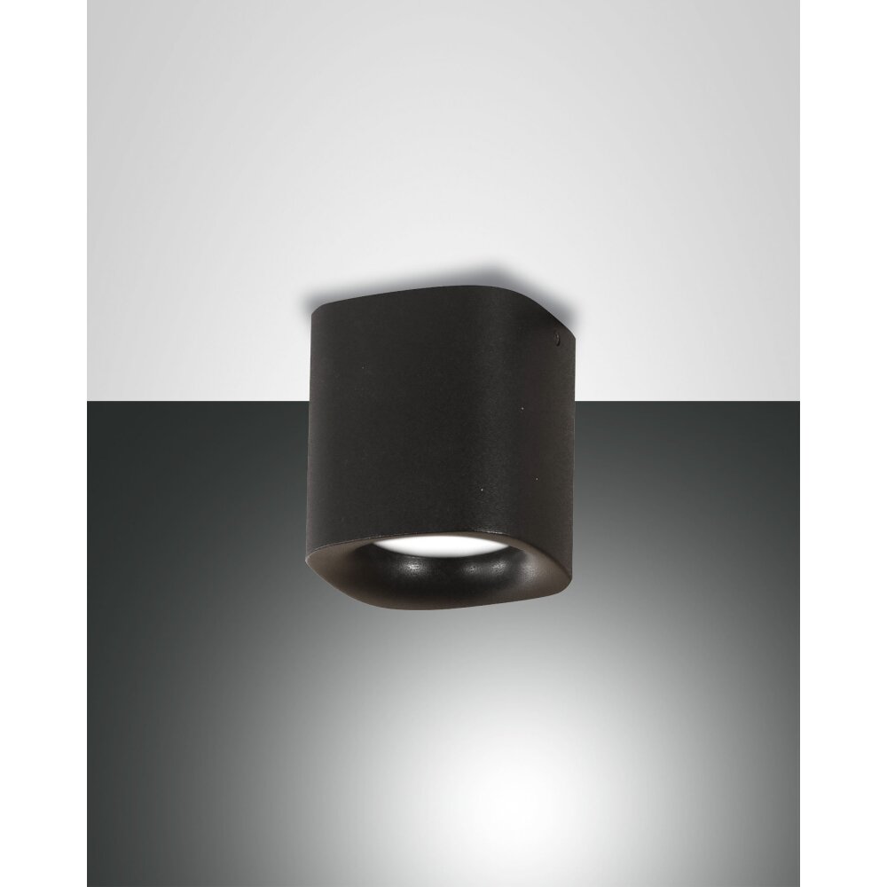 Fabas Luce Smooth Spot Zwart, 1-licht main product photo
