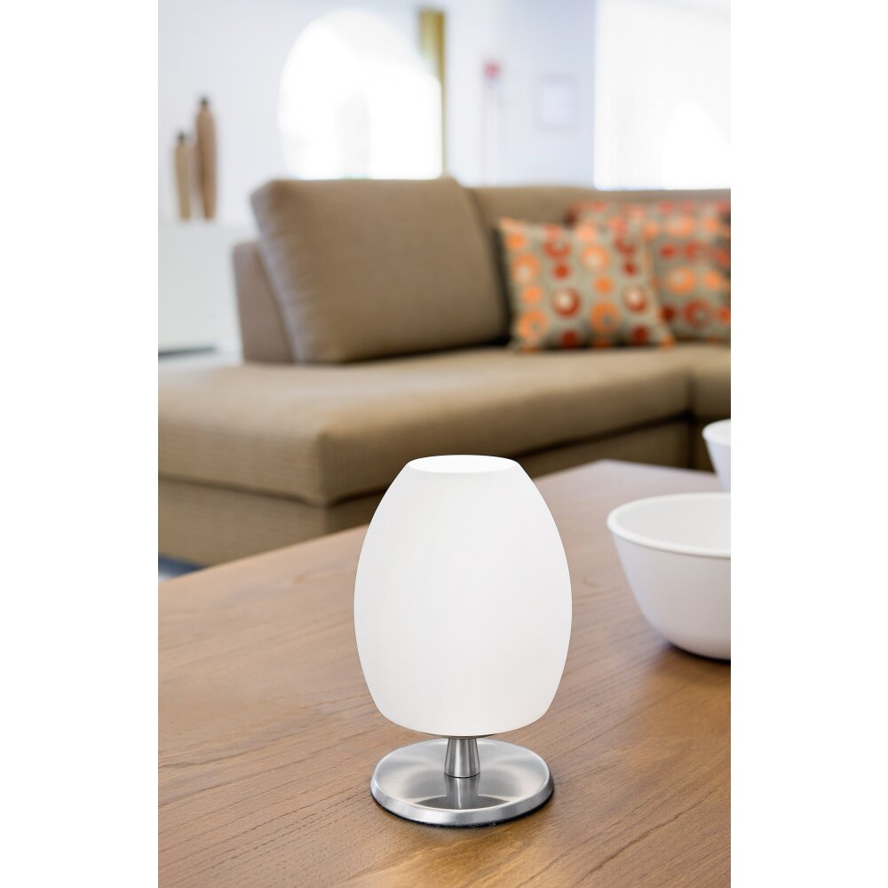 Fabas Luce Rockford Tafellamp LED Nikkel mat, 1-licht main product photo