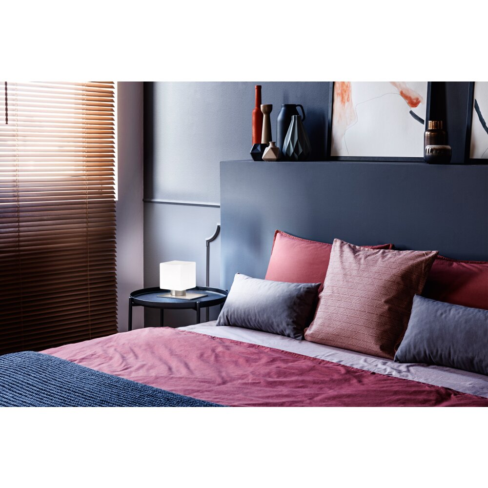 Fabas Luce Zara Tafellamp LED Nikkel mat, 1-licht main product photo