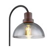 Globo SALSA Tafellamp Hout donker, Zwart, 1-licht