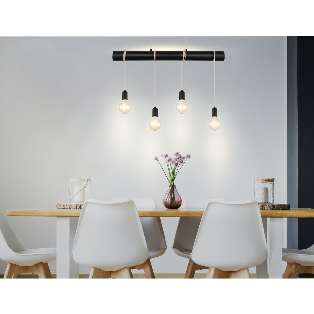 Globo MAGNUS Hanger Zwart, 4-lichts main product photo