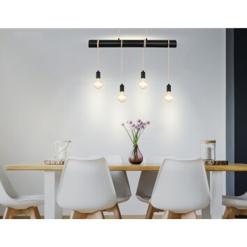 Globo MAGNUS Hanger Zwart, 4-lichts Globo MAGNUS Hanger Zwart, 4-lichts