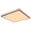 Globo DORO Plafondpaneel LED houtlook, Zwart, 1-licht