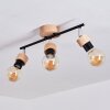 Harran Plafondlamp Chroom, Natuurlijke kleuren, Zwart, 3-lichts