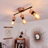 Harran Plafondlamp Chroom, Natuurlijke kleuren, Zwart, 3-lichts