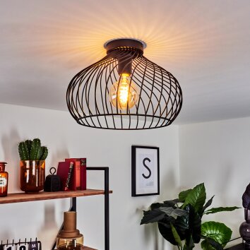 Rogsvolden Plafondlamp Zwart, 1-licht Rogsvolden Plafondlamp Zwart, 1-licht