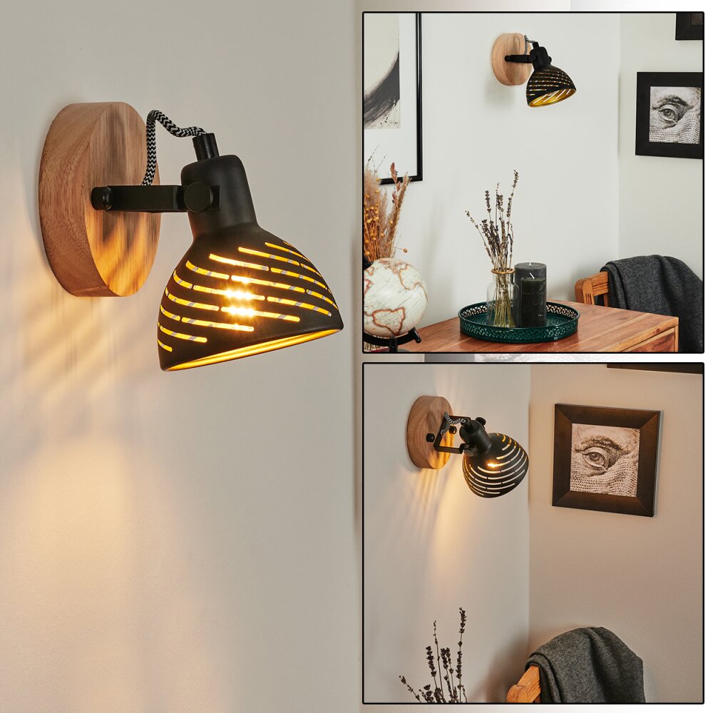 Osina Muurlamp Natuurlijke kleuren, Zwart, 1-licht main product photo