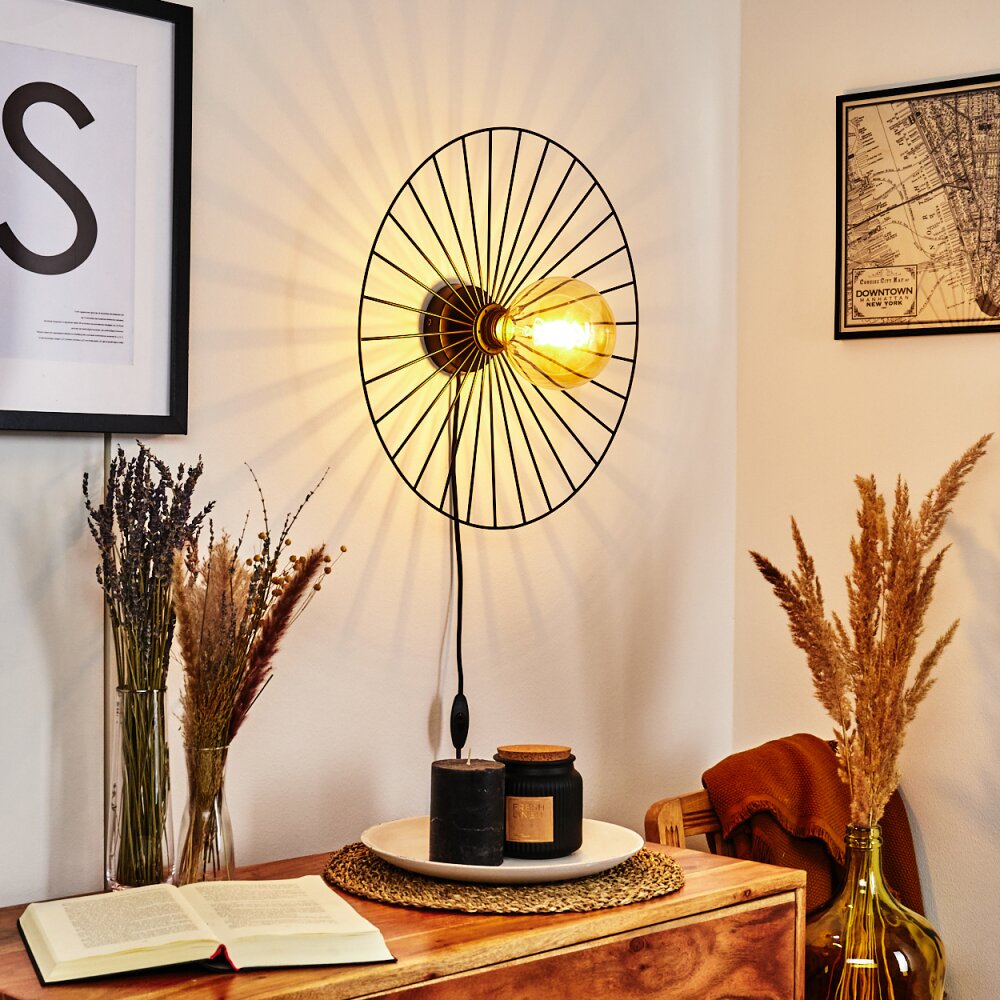 Rossedalen Muurlamp Zwart, 1-licht main product photo