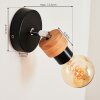 Harran Muurlamp Chroom, Zwart, 1-licht
