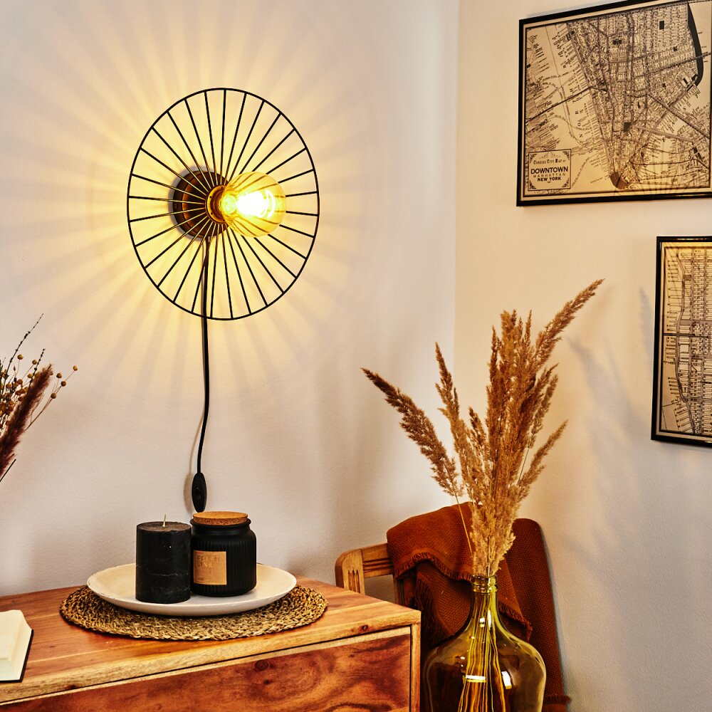 Rossedalen Muurlamp Zwart, 1-licht main product photo