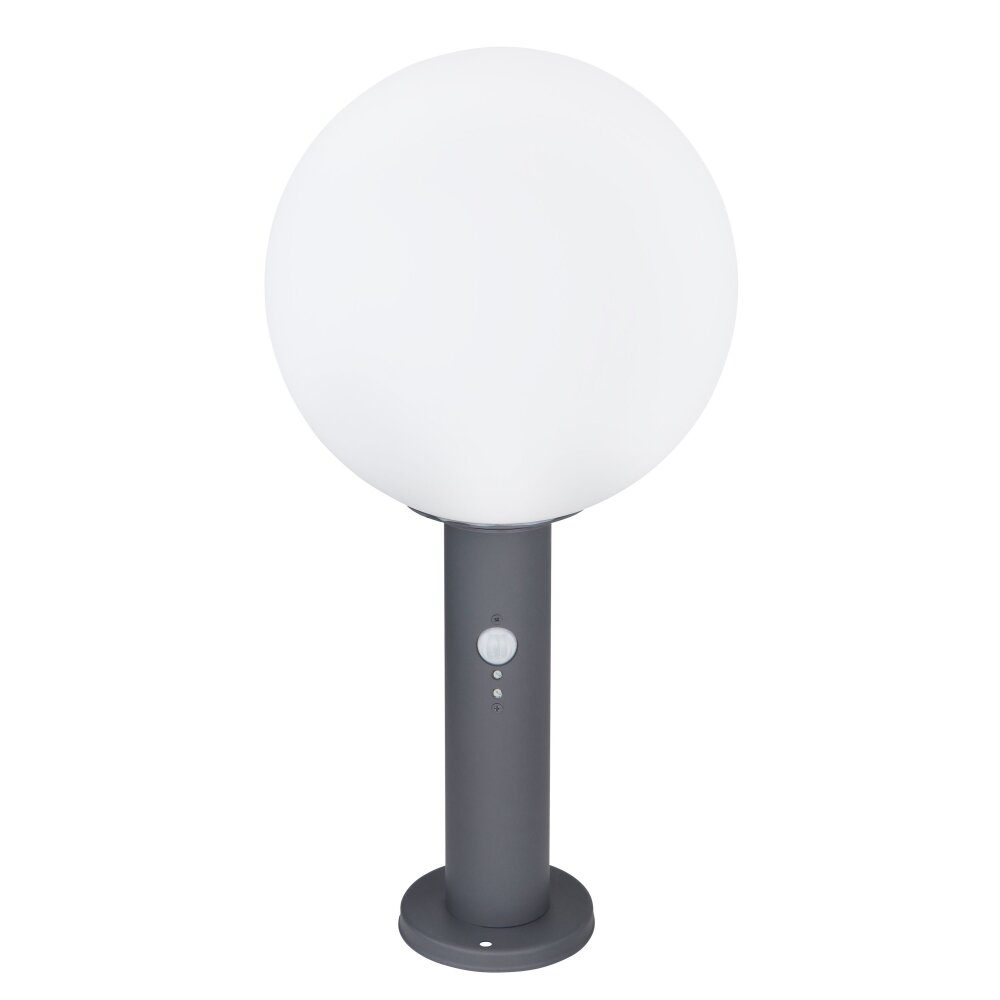 Globo OSSY Sokkellamp Antraciet, 1-licht, Bewegingsmelder