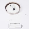 Finsrud Plafondlamp LED Nikkel mat, 1-licht