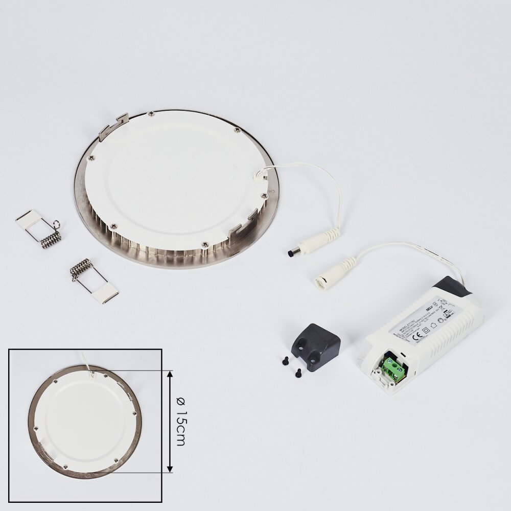 Finsrud Inbouw verlichting LED Nikkel mat, 1-licht