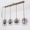 Verbania Hanglamp Messing, 4-lichts