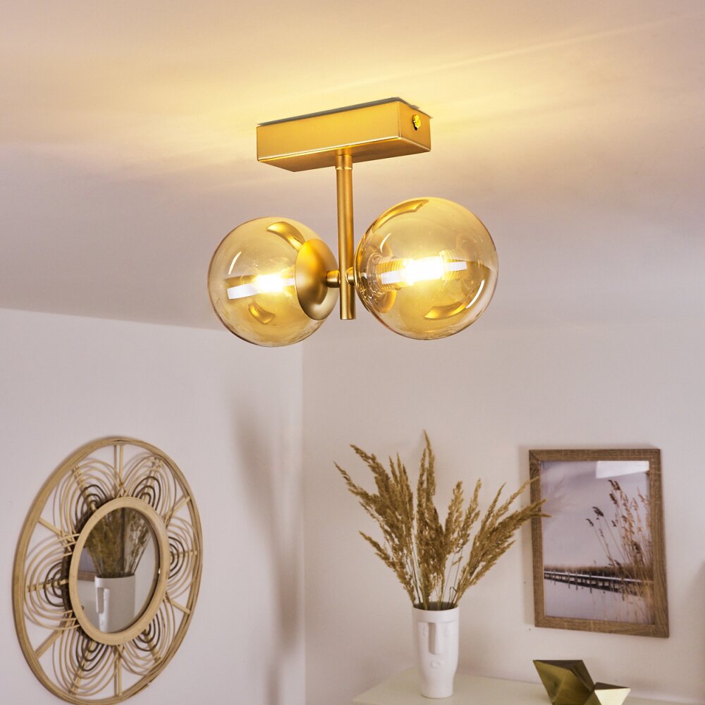 Alden Plafondlamp Messing, 2-lichts main product photo