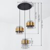 Traak Hanglamp Zwart, 3-lichts