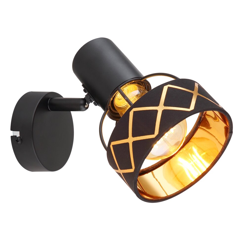 Globo BLANCA Muurlamp Zwart, 1-licht main product photo